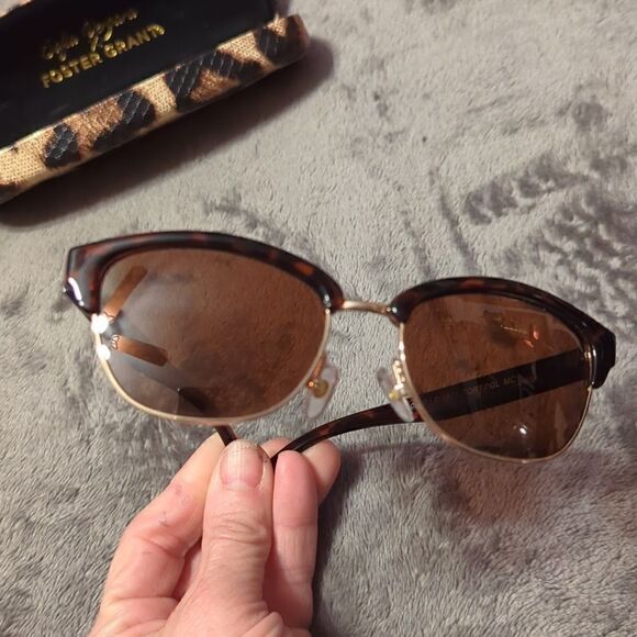 FOSTER GRANT BROWLINE TORTOISE AND GOLD FINISH CLUB MASTER STYLE LP 1801 TORT - Picture 7 of 11